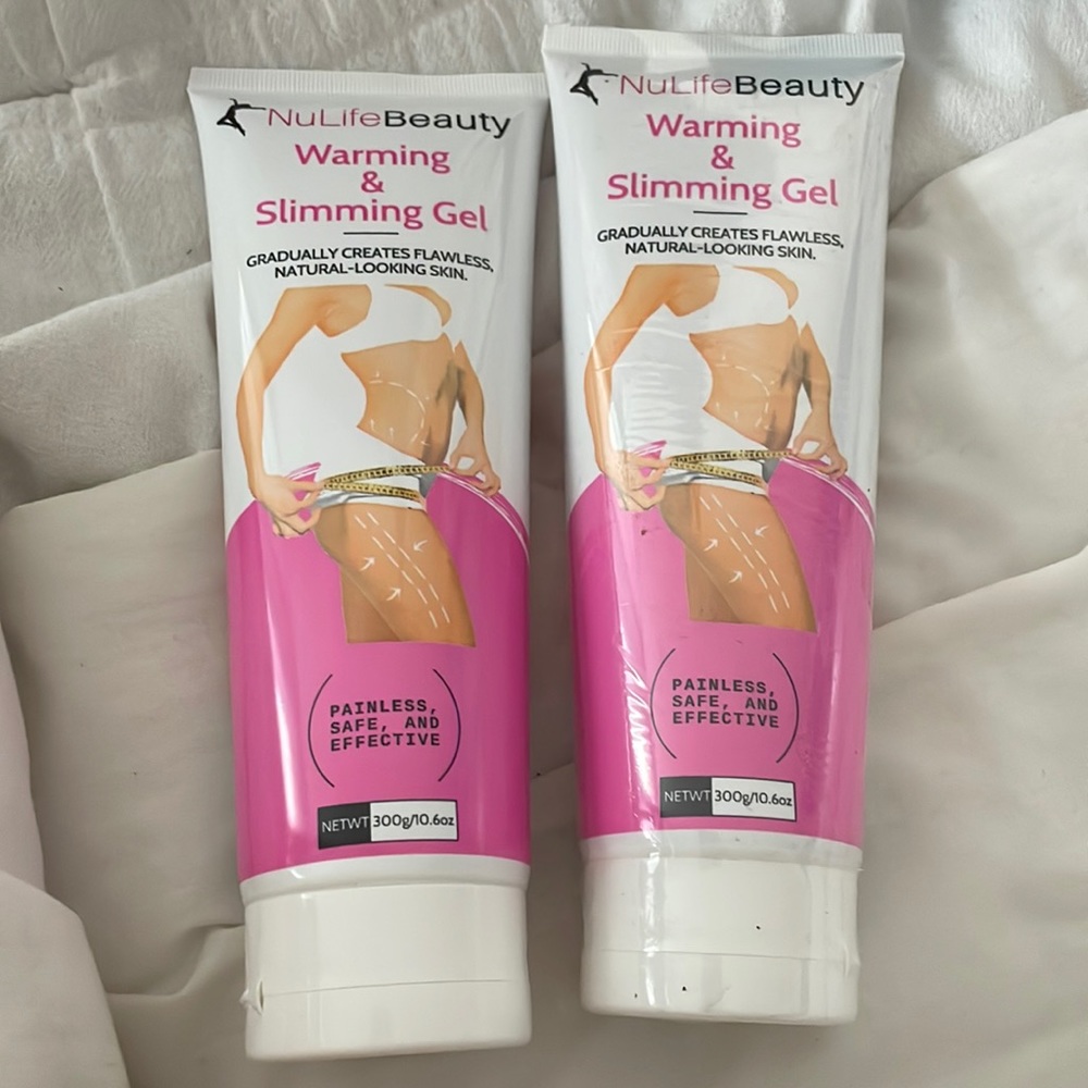Two bottles of Nulife beauty Warming & Slimming gel
